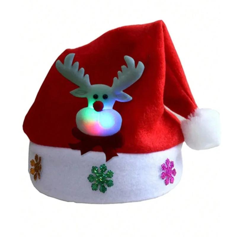 Christmas Hat New Year Cute Santa Claus Snowman ElK Cap Hat Christmas Costume Santa Claus Xmas Winter Gift Decor Home Party Adult Xmas Gift Decoration