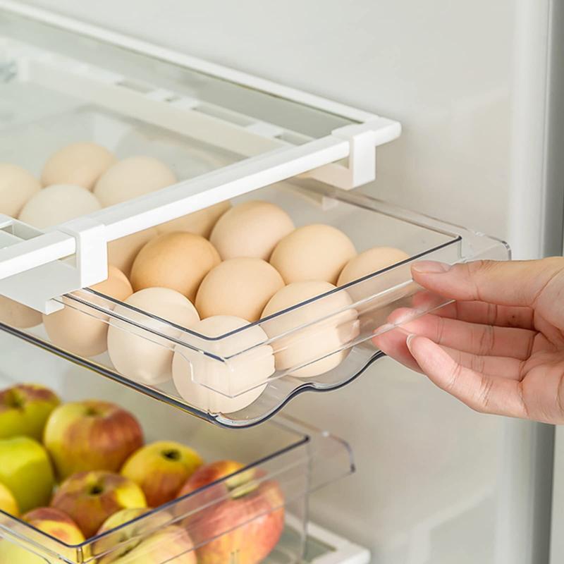 1 Pcs Pull Out Refrigerator Egg Drawer Organizer Bins Hanging Storage Trays