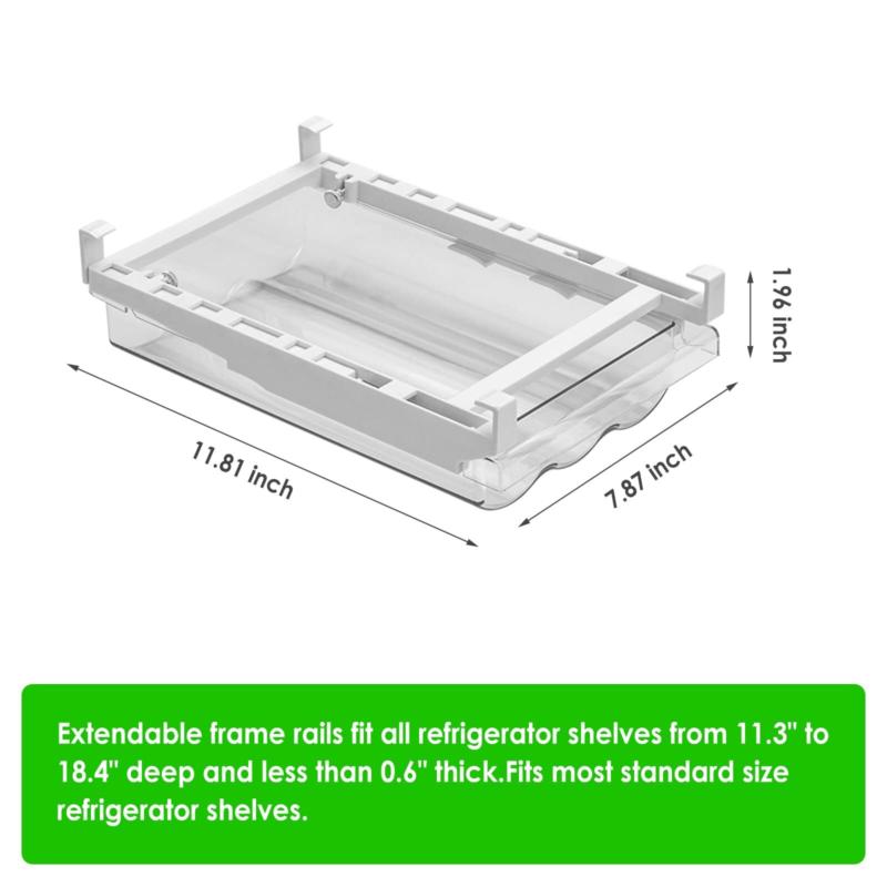 1 Pcs Pull Out Refrigerator Egg Drawer Organizer Bins Hanging Storage Trays