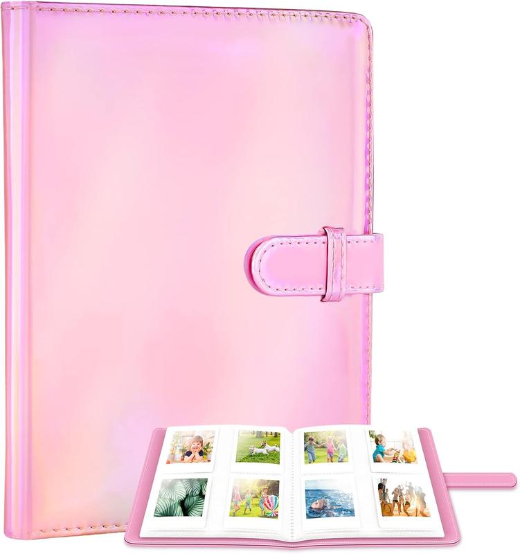 128 Pockets Mini Photo Album for Fujifilm Instax Mini Camera, Polaroid Snap, Z2300, SocialMatic Instant Cameras & Zip Instant Printer (128 Pockets, Magic pink)