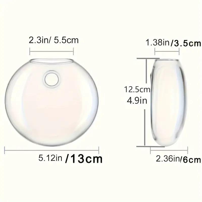 Wall Hanging Glass Terrarium, 2 Counts set Hydroponic Plant Vase, Wall Mounted Plant Pot for Living Room Bedroom Office Dormitory