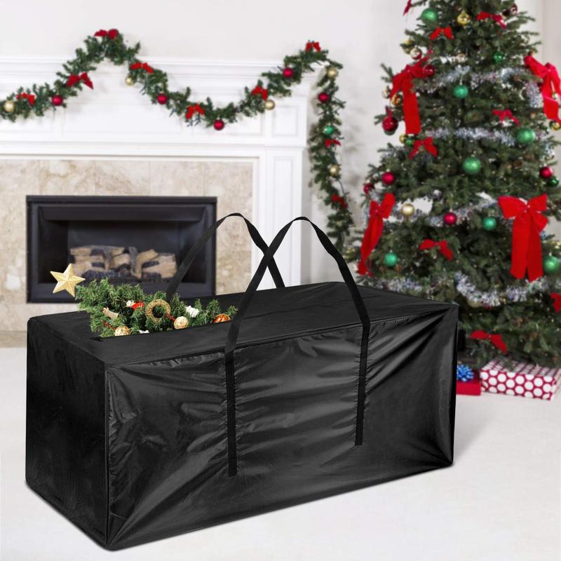 Christmas Tree Storage Bag Fits Up to 9 ft Artificia Trees 65” x 15” x 30” Extra Large Moving Bags, Black Organiser Waterproof Gift