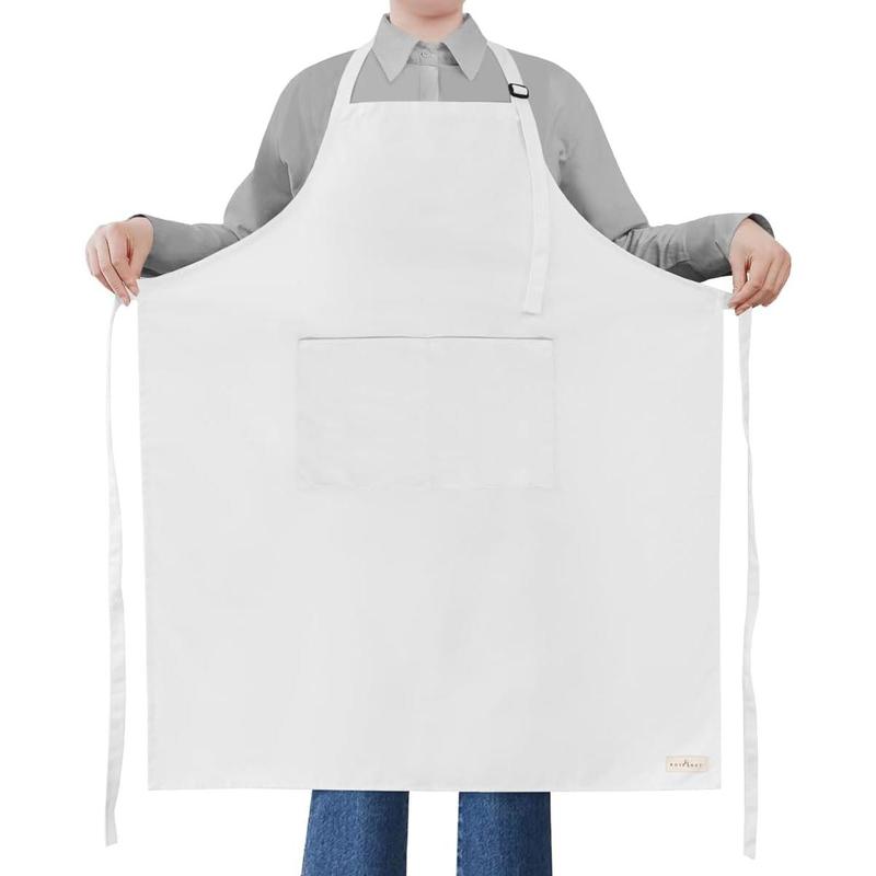 Extra Large Apron for Men Adjustable Bib Apron with 2 Pockets Cooking Kichen Aprons Women Chef Water & Oil Resistant