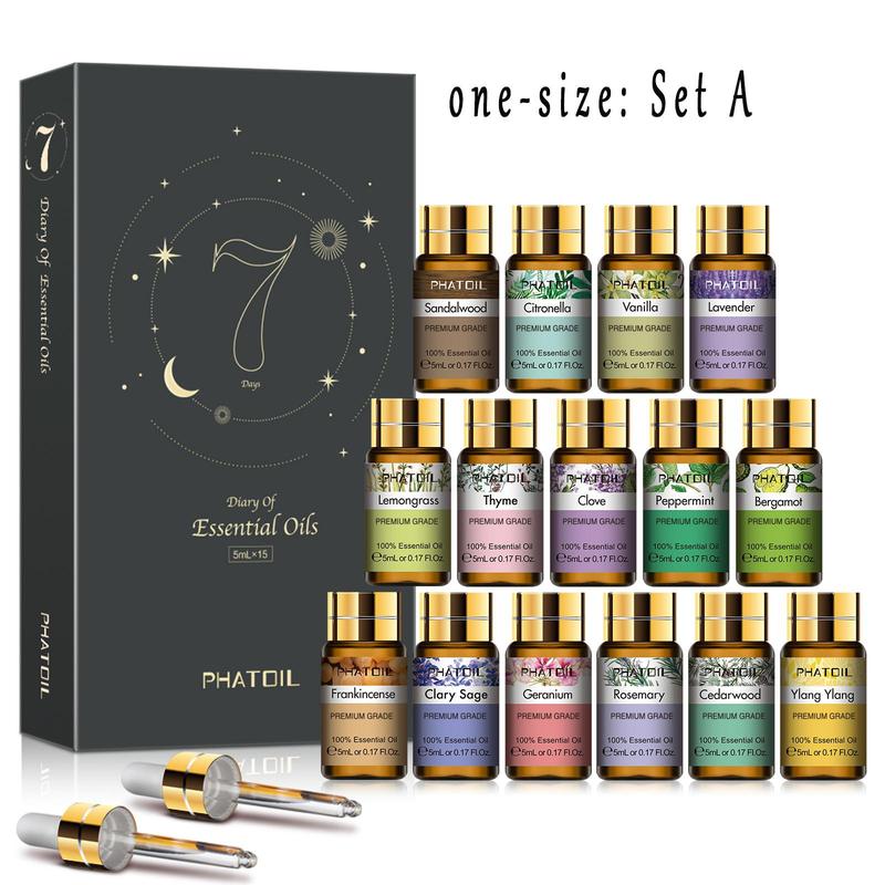 Plant Series Essential Oil Set, 1 2 Boxes 15pcs box Natural Scented Multi-purpose Aromatherapy Essential Oil for Soap Making, Summer Multi-function Home Fragrance