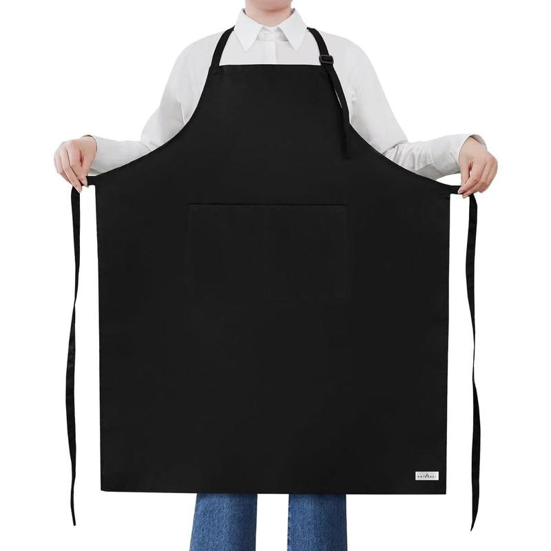 Extra Large Apron for Men Adjustable Bib Apron with 2 Pockets Cooking Kichen Aprons Women Chef Water & Oil Resistant