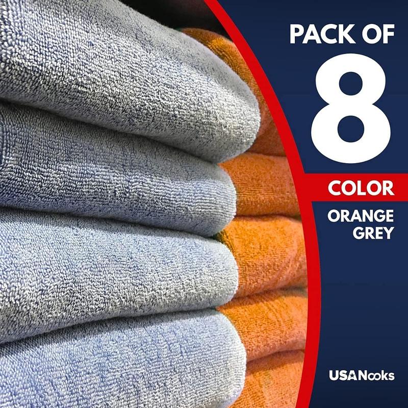 Microfiber Cleaning Cloth Grey - 8 Packs 12