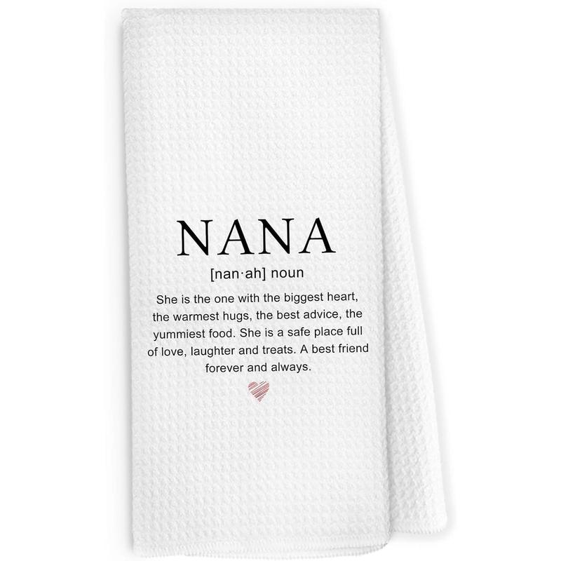 Nana Gifts Kitchen Dish Towels 16x24 Inch, Nana Kitchen Towels, Gifts for Nana Nana Granny, Nana Definition Decorative Hand Towels Tea Towels for Bathroom Kitchen