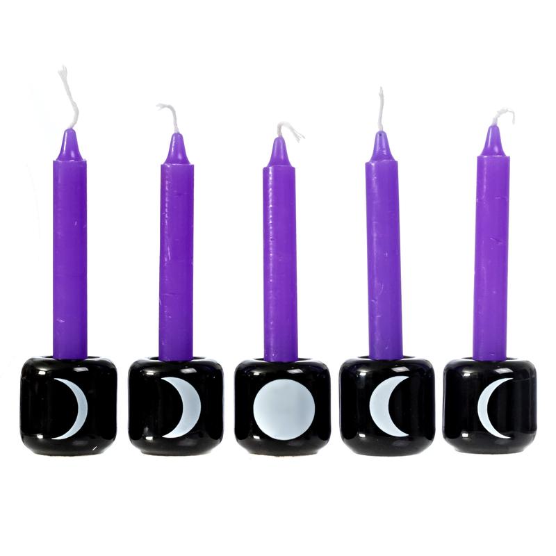 Spell Candle Set & Moon Phase Chime Candle Holder