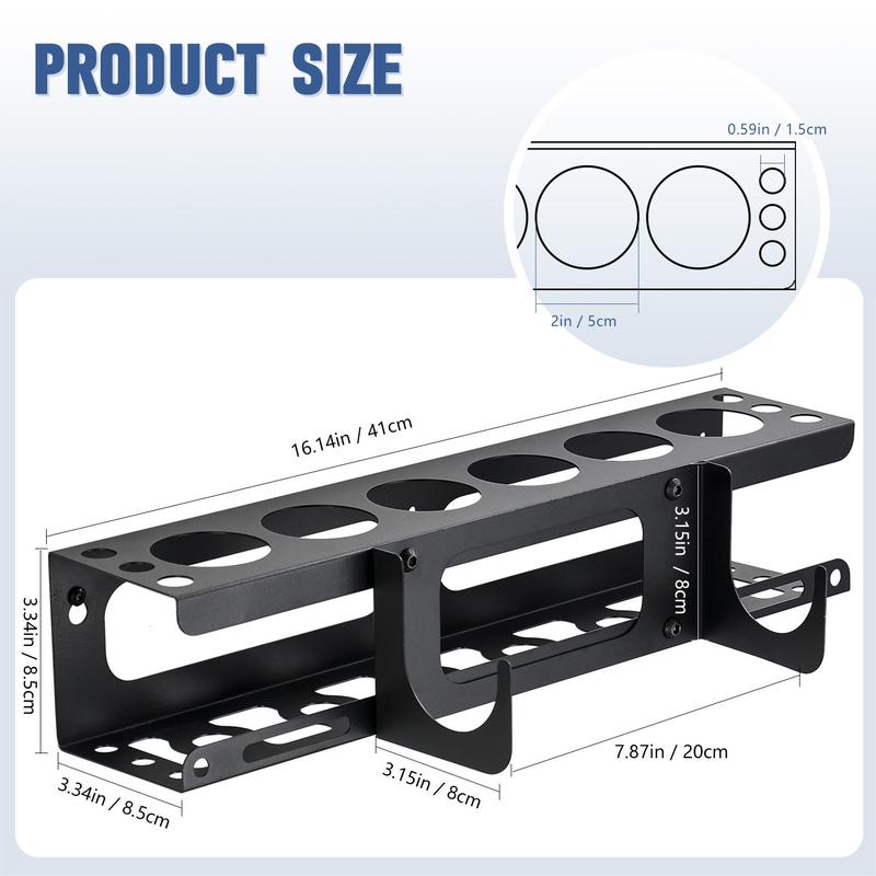 Caulking Tube and Caulking Gun Holder, Caulking Gun Storage Rack with Horizontally Base, Sealant Organizer for Garage and Workspace