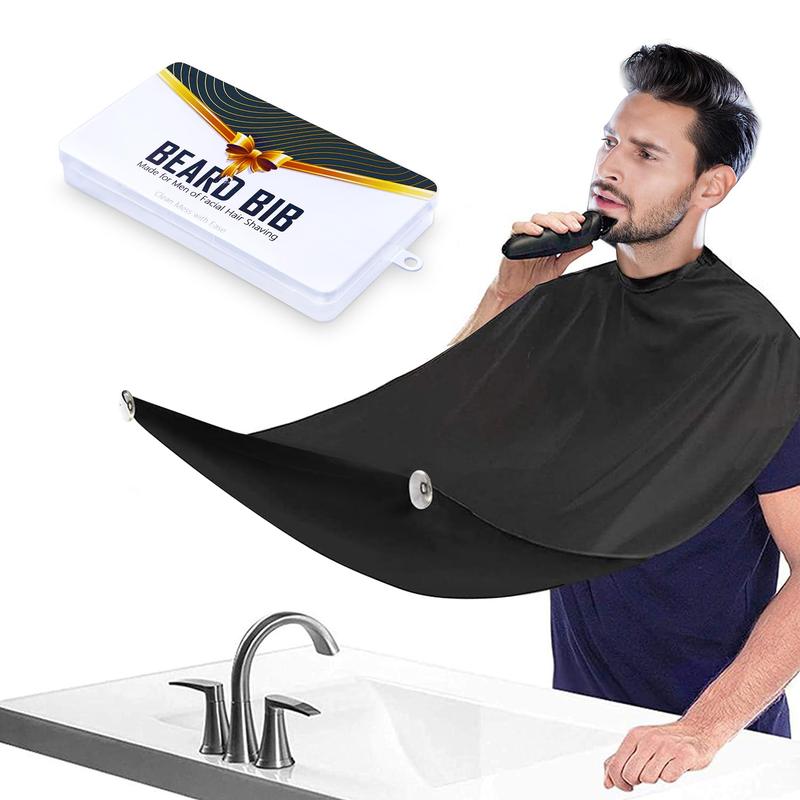 Beard Bib Beard Apron, Beard Catcher for Men Shaving and Trimming, Non-Stick Beard Cape  Cloth, with 3 Suction Cups,  Gifts for Father's Day,Valentine's Day,Christmas