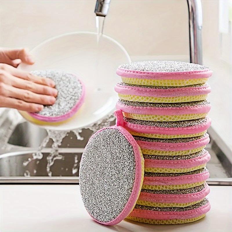 5pcs Double-Sided Dishwashing Sponges - Perfect for Household Cleaning & Kitchen Tableware!