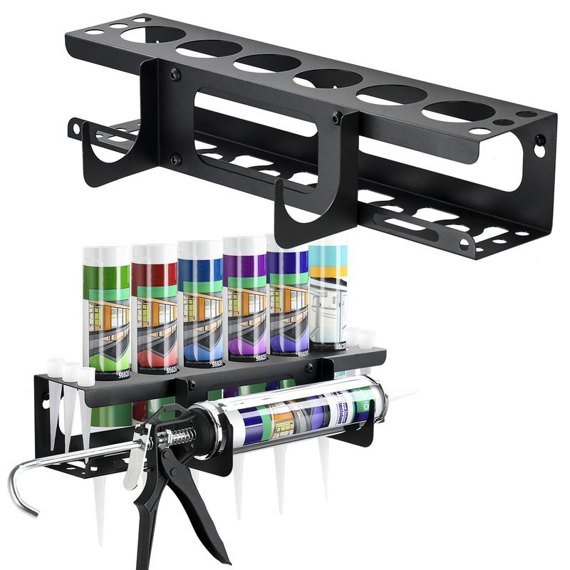 Caulking Tube and Caulking Gun Holder, Caulking Gun Storage Rack with Horizontally Base, Sealant Organizer for Garage and Workspace