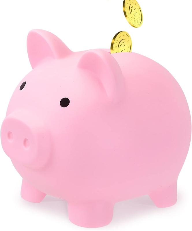 Piggy ,  for Boys and Girls,Unbreakable Plastic Money ,Cute Pig Money Box,Practical Gifts for Birthday, Festival,  Shower