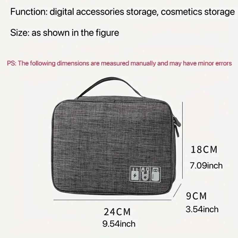 Electronics Storage Bag, 1 Count Waterproof Electronic Accessories Storage Box, Multifunctional Digital Product Storage Bag for Cables, Charger