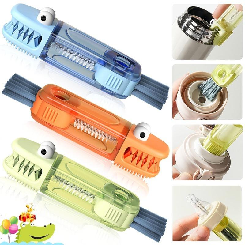 BlackFriday 3-in-1 Multifunctional Cleaning Brush Set - Silicone Cup Lid and Gap Cleaner, Kitchen Sponge and Brush (3-Piece Set)