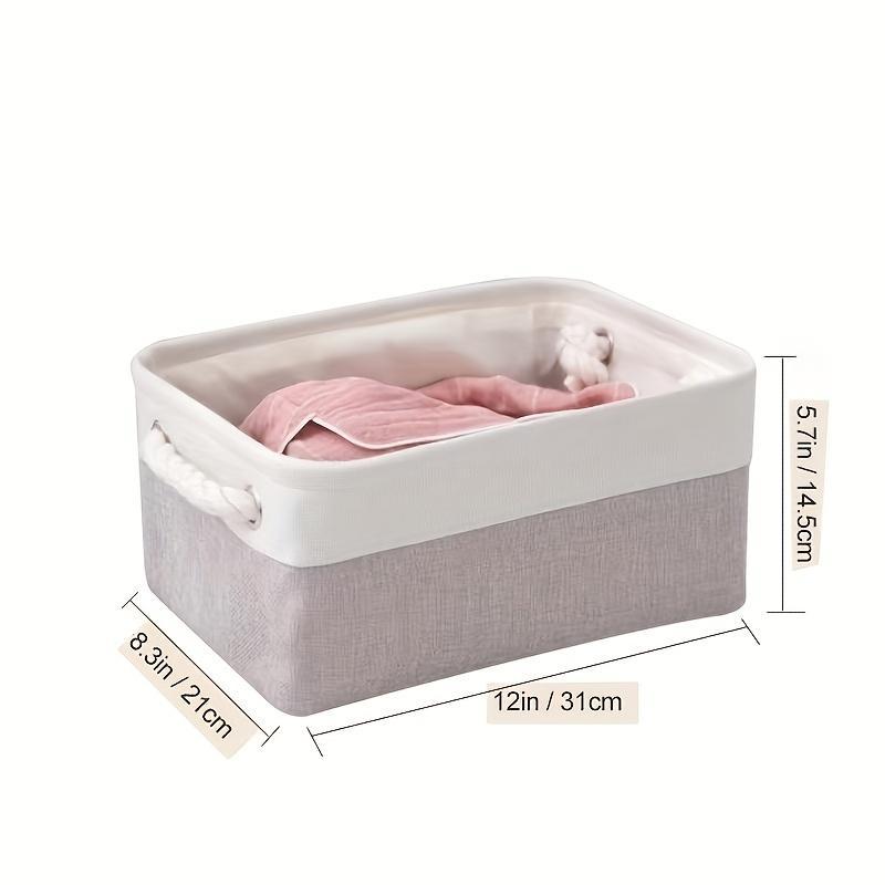 Household Storage Basket, Large Capacity Toy Storage Basket, Summer Clothes Storage Basket for Shelves, Closets, Bookshelves