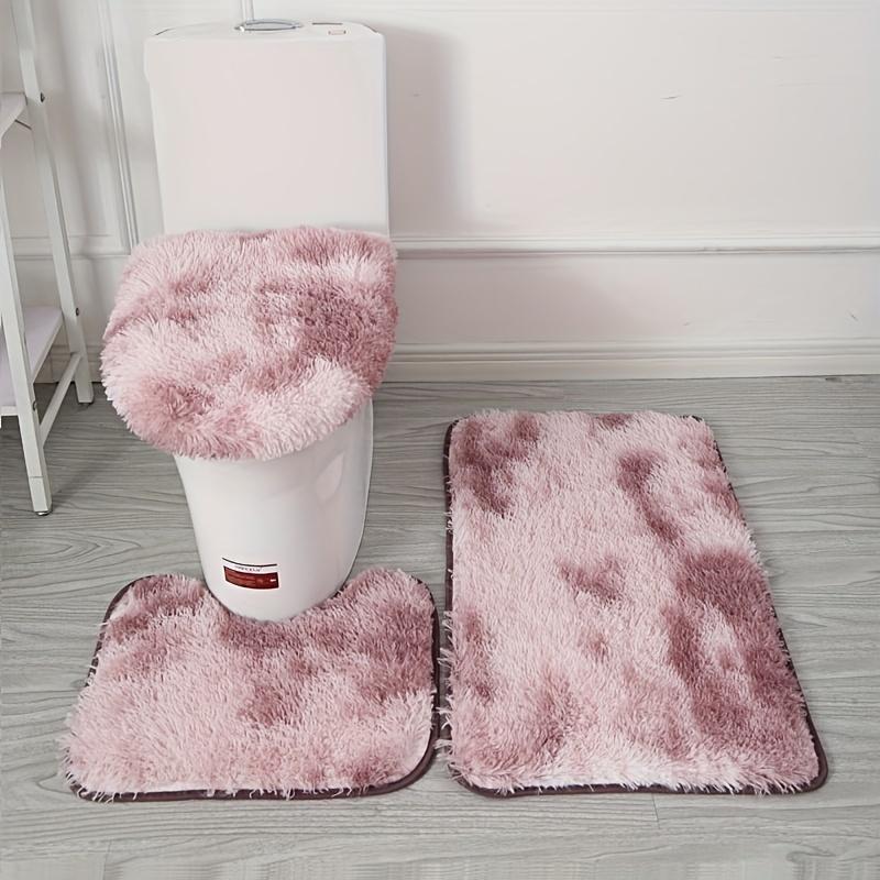 3-Piece Non-Slip Bathroom Rug and Cushion Set - Soft and durable toilet seat set for a comfortable bathing experience