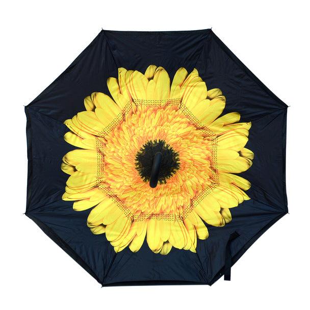 Umbrella - Yellow Flower Double Layer Inverted