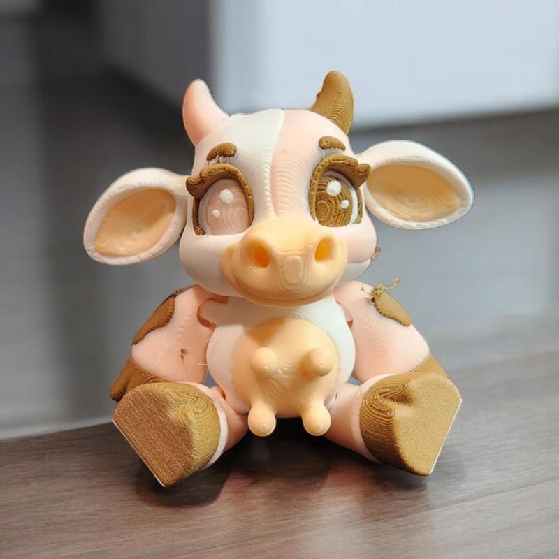 3d Printed Mini Cow Figurine