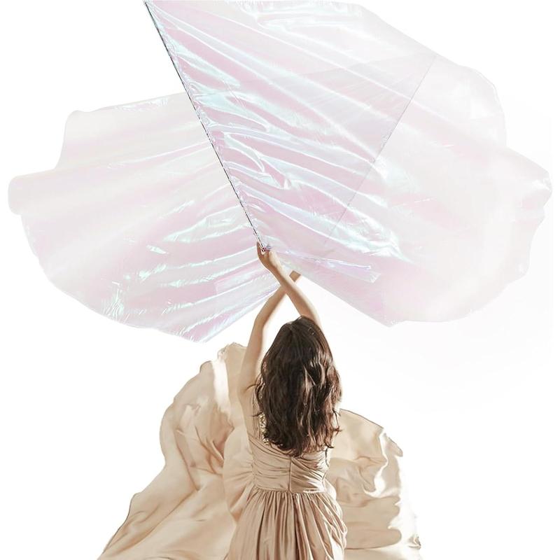 Angel Wing Praise Flags with Flex Rods - 2 Pieces, 54.7 Semicircle Church Dance Worship