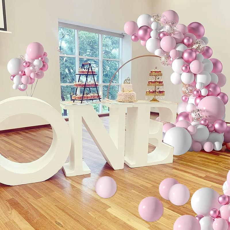 Balloon Garland Arch Kit(106pcs), Including 104pcs Mixed Color & Size Balloon, 1 Balloon Chain, 1 Glue Dot, Atmosphere Scene Layout Decorations