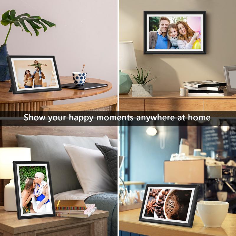 [Black Friday] Christmas Gift Smart Digital Photo Frame, 10.1-Inch WiFi Digital Picture Frame with 1280x800 IPS HD Touch Screen, 32GB Storage, Auto-Rotate, Wall Mountable, Easy Share Photos Videos via Free App from Anywhere