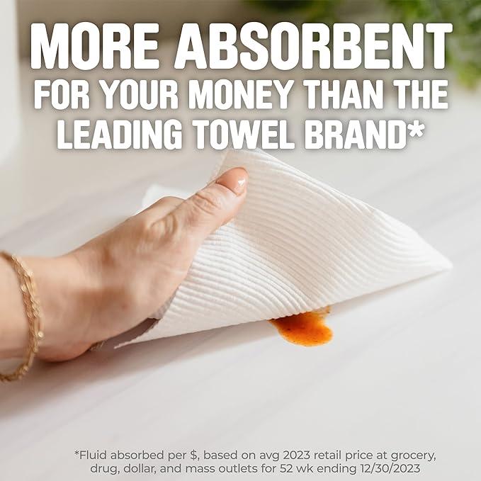 Paper Towels, Choose-A-Sheet, 30 Double Rolls (2 Packs of 15) = 60 Regular Rolls (100 Sheets Per Roll)