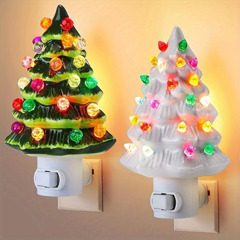 Christmas Tree Design Night Light, 1 Count Creative Resin Night Light, Decorative Light for Home Party Festival, Christmas Decorations