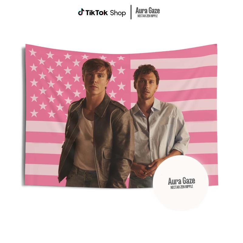 Nicholas Chavez Pink American Flags For Wall Decor, Indoor Wall Tapestries, Room Decor, Monsters Movie Celebrity Crush, One Side Polyester Wall Flag