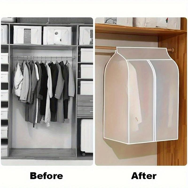 Dustproof Clothes Rack Cover, 1 Count Translucent Clothing Rack Cover, Clothes Storage Bag for Closet Organization and Storage