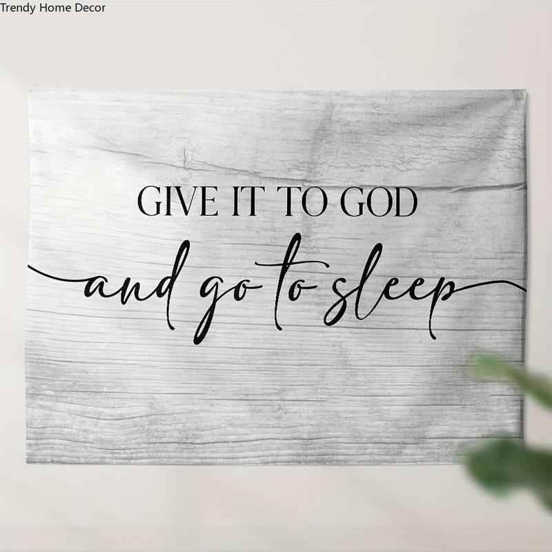 Christmas 2024 Ornament - Give It To God And Go To Sleep - Christian Wall Tapestry - Christian Tapestry - Religious Wall Decor, Home Decor, Room Decor, Bedroom Decor