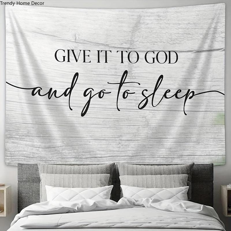 Christmas 2024 Ornament - Give It To God And Go To Sleep - Christian Wall Tapestry - Christian Tapestry - Religious Wall Decor, Home Decor, Room Decor, Bedroom Decor