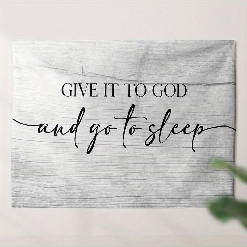 Christmas 2024 Ornament - Give It To God And Go To Sleep - Christian Wall Tapestry - Christian Tapestry - Religious Wall Decor, Home Decor, Room Decor, Bedroom Decor