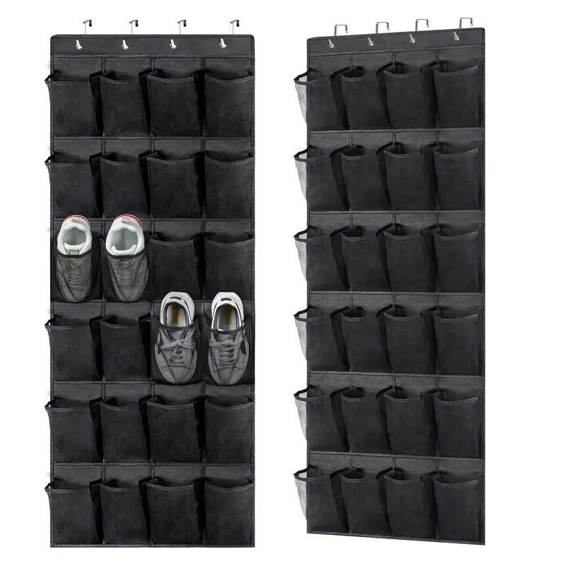 Hanging Storage Bag, 1 Count Multi-grid Clothes Shoes Sundries Storage Bag, Space Saving  Hanging  Household Storage Organizer for Home Bedroom Bathroom Office Dormitory