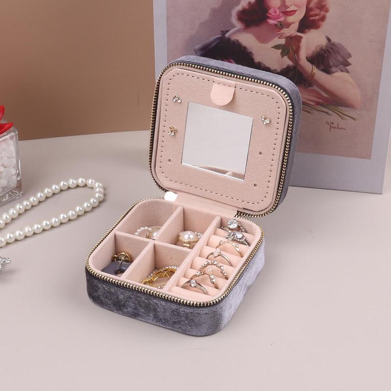 Jewelry Storage Box, 1 Count Multi-compartment Jewelry Box, Portable Travel Jewelry Organizer