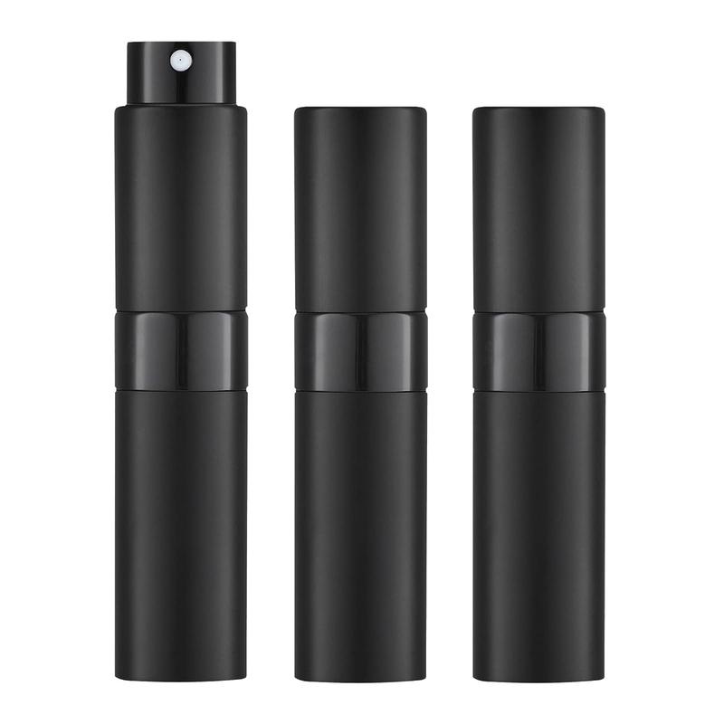 8ML Atomizer Perfume Spray Bottle for Travel (3 count) Empty Cologne Dispenser, Portable Sprayer Aluminium Glass Lightweight Tool Tin Organiser