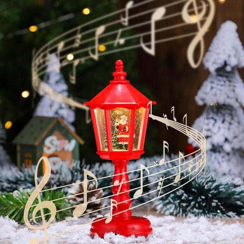 Christmas Themed Light, 2025 New Fall Snow Globe Lantern Thanksgiving Glittering Lighted Lantern, Christmas Night Light Lamp with Music and LED for Car Christmas Decoration Gifts