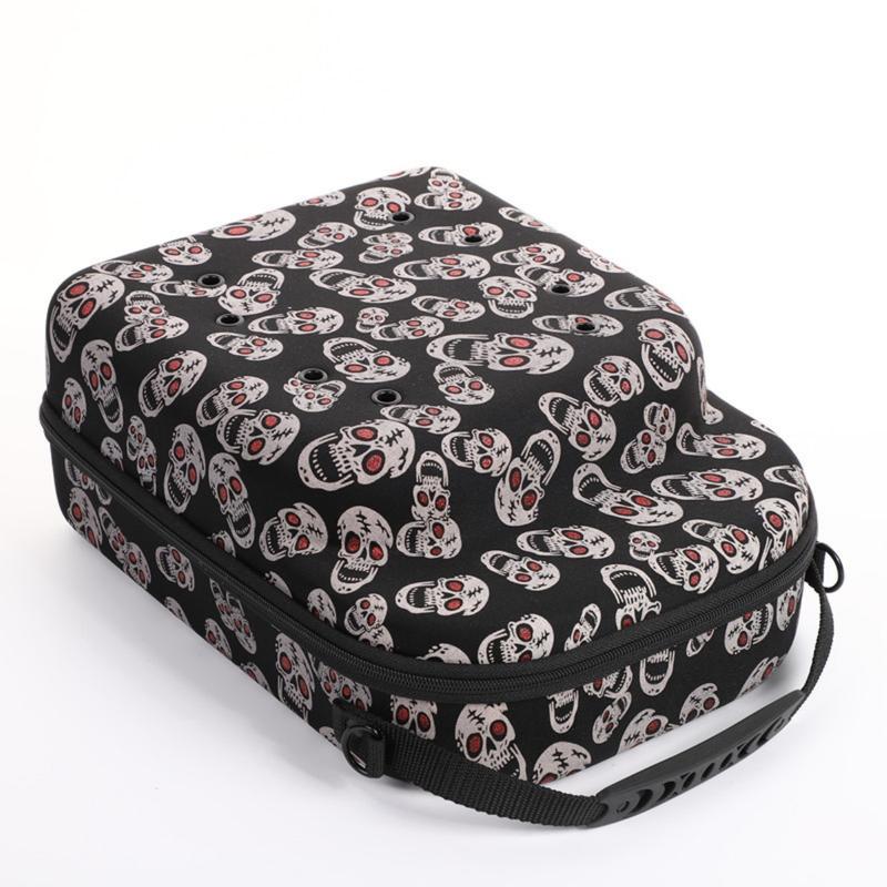 Eve Hat Organizer Bag - Simple & Convenient for Men and Women, Black Skull Bag