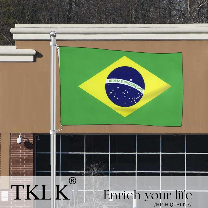 Brazil National Flag, Hanging Polyester Digital Print Brazilian Banner Flag, Party Decoration Supplies