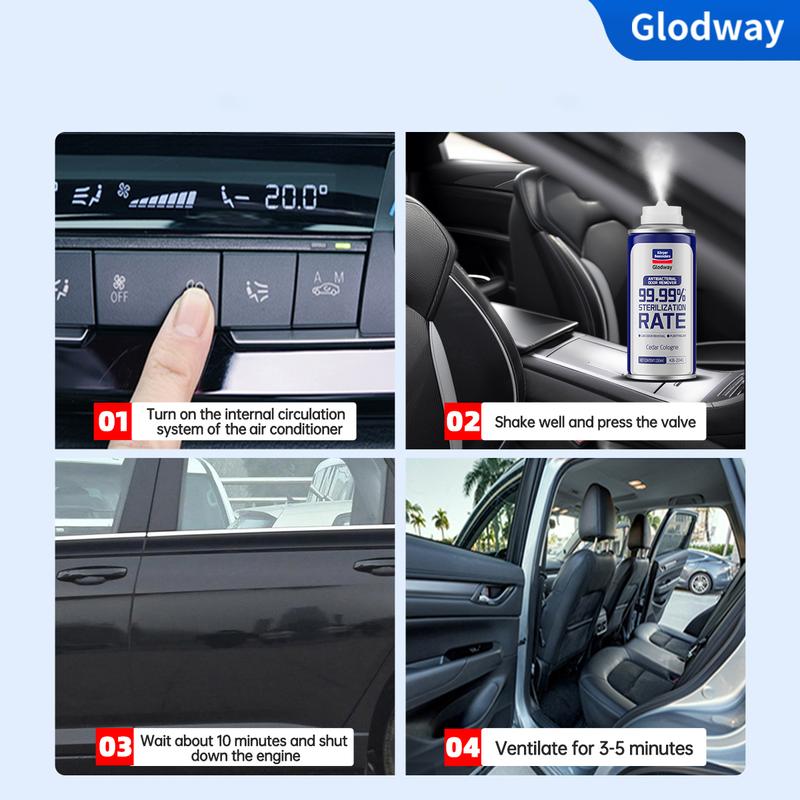 Glodway-Car air freshener 99.9% sterilization rate Car perfume Room deodorizer Car deodorizer Five scents Easy to use-car