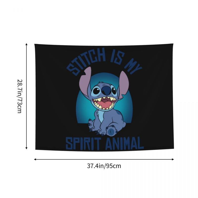 Custom Hippie Stitch Is My Spirit Animal Tapestry Wall Hanging Room Decor Tapestries Bedroom Decoration