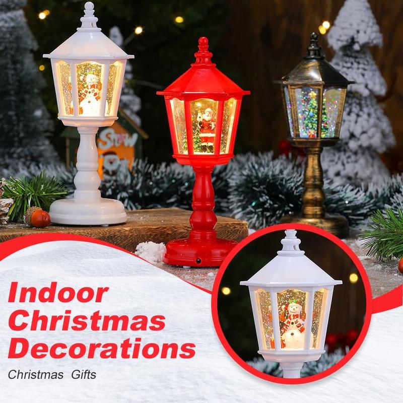 Christmas Themed Light, 2025 New Fall Snow Globe Lantern Thanksgiving Glittering Lighted Lantern, Christmas Night Light Lamp with Music and LED for Car Christmas Decoration Gifts