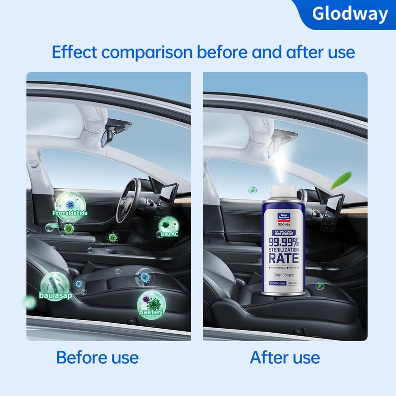 Glodway-Car air freshener 99.9% sterilization rate Car perfume Room deodorizer Car deodorizer Five scents Easy to use-car