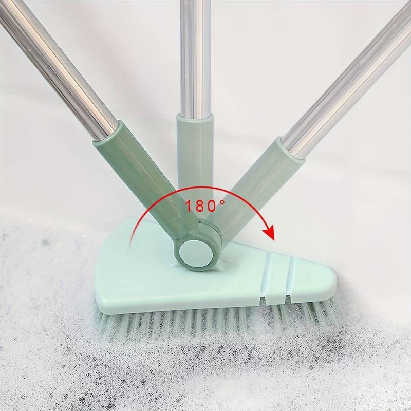 Long-Handled Scrub Brush for Bathroom & Kitchen - 37.4” Tile & Tub Cleaner Cleaning Scrubber