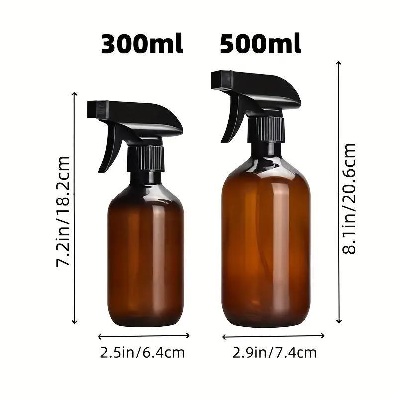 300ml 500ml Refillable Amber Spray Bottle, Perfect for Essential Oils, Cleaning Products and Aromatherapy, Empty Spray Bottle for Home