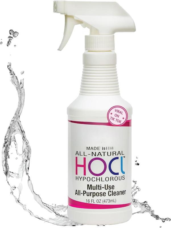 HOCL All-Purpose Cleaner with Hypochlorous Acid, All-Natural Surface Cleaner, & Skin Hydrator 16fl oz Clear Spray