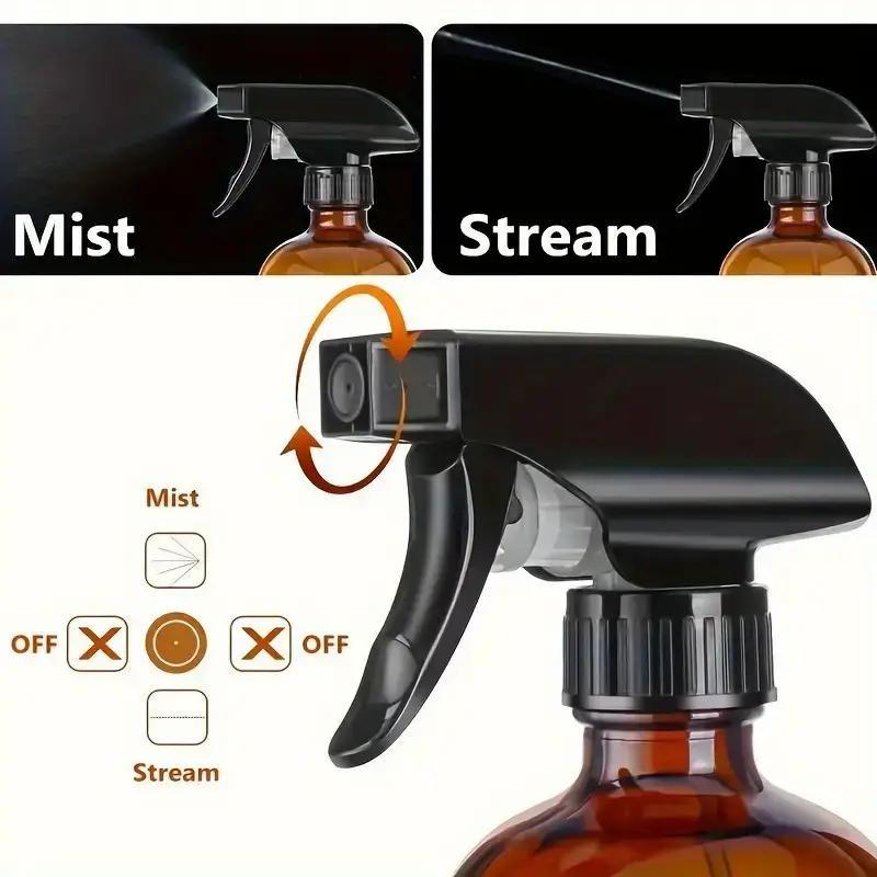 300ml 500ml Refillable Amber Spray Bottle, Perfect for Essential Oils, Cleaning Products and Aromatherapy, Empty Spray Bottle for Home