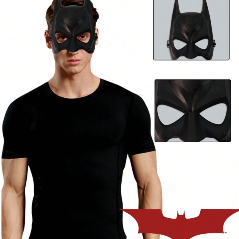 Party Bat Mask Cosplay Superhero Half Face Mask PVC Black Headpiece Role-Play Props Halloween Masquerade