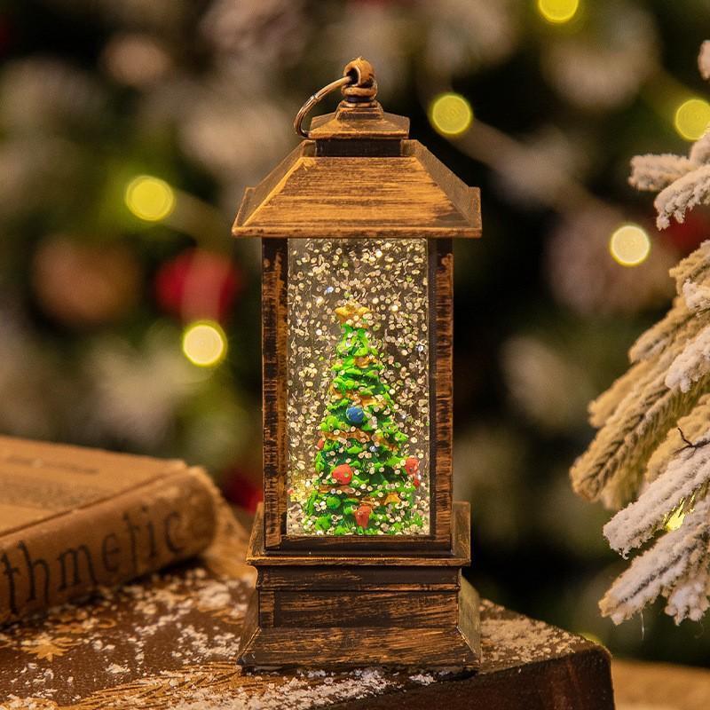 Christmas Themed Water Injection Lamp, Creative Tabletop Decoration, Festive Gift Light, Ambient Light for Home Party Decoration