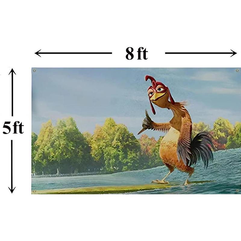 Chicken Joe Flag 3x5FT Funny Cool Flag Banner Surf's Up Vibrant Colors for College Dorm Room Decorations Double Sewing Edges and 4 Shiny Brass Grommets (3x5FT)